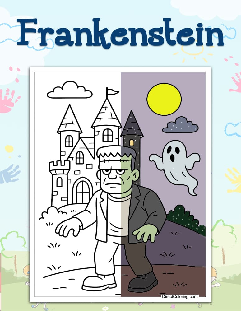 Frankenstein Coloring Pages